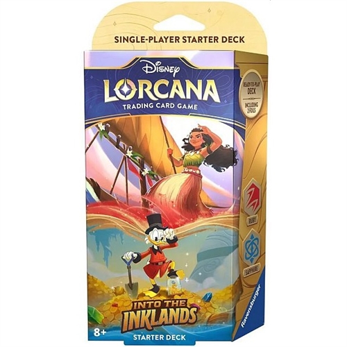 Moana & Scrooge McDuck (Ruby/Sapphire) - Into the Inklands Starter deck - Disney Lorcana TCG